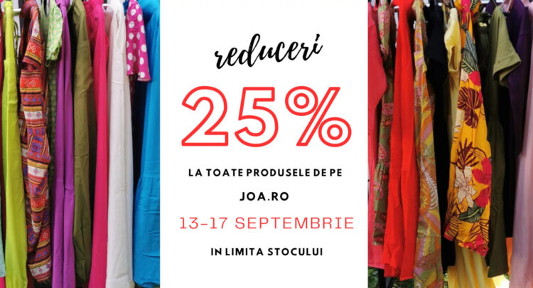 Joa.ro te răsfață în această toamnă cu reduceri de 25% la toate produsele